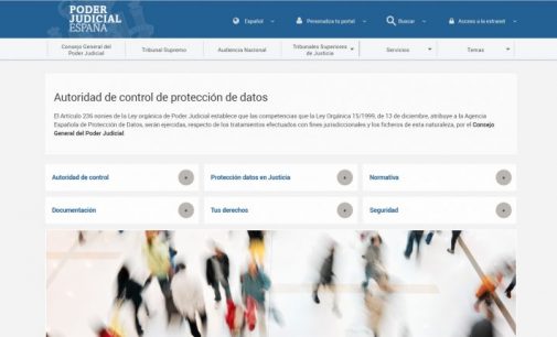 El CGPJ lanza un portal web como autoridad de control en materia de protección de datos